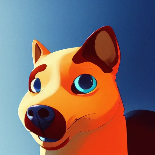 Image similar to face icon stylized minimalist catdog, loftis, cory behance hd by jesper ejsing, by rhads, makoto shinkai and lois van baarle, ilya kuvshinov, rossdraws global illumination