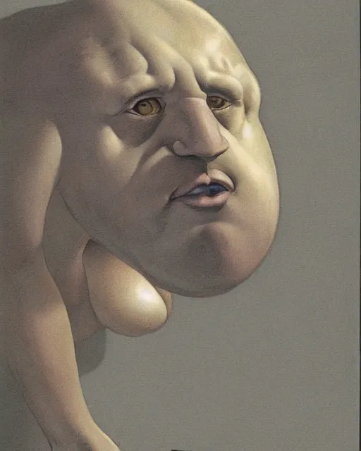 Prompt: morosthesophist, fat, portrait by ralph mcquarrie