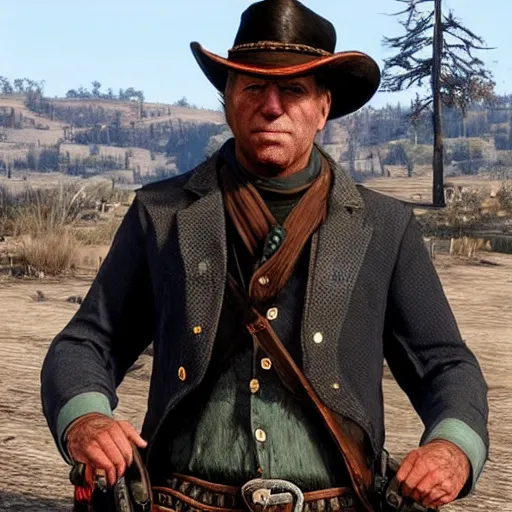 Image similar to joe biden in red dead redemption 2