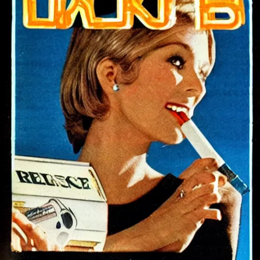 Prompt: cigarette advertisement from a 1 9 7 0 s magazine