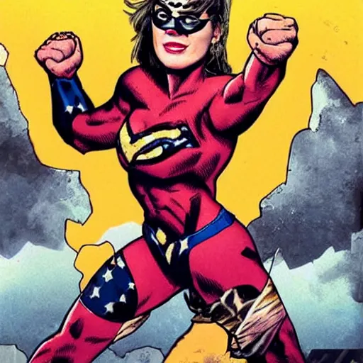 Image similar to tiger superhero woman