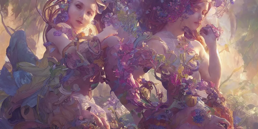 Image similar to dreamscape, teletubbie, vivid colors, anatomical, art by artgerm and greg rutkowski and alphonse mucha and loish and wlop, highly detailed sculpture, intricate detailed, ommatidia, 8 k, cinematic atmosphere, post - processing