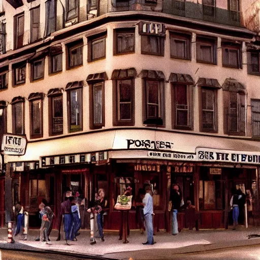 Image similar to poseurs bar, washington dc 1 9 8 9, photorealistic, 8 k