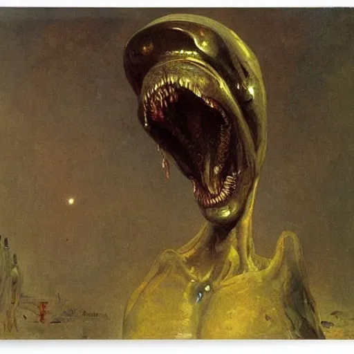 Image similar to alien by ilya repin