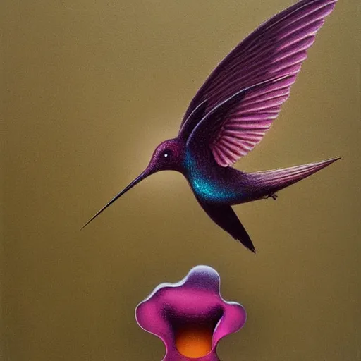 Image similar to Rusty Hummingbird by zdzisław beksiński