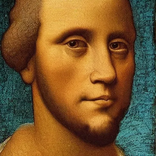 Prompt: portrait of barack obama, short hair. painting by leonardo da vinci
