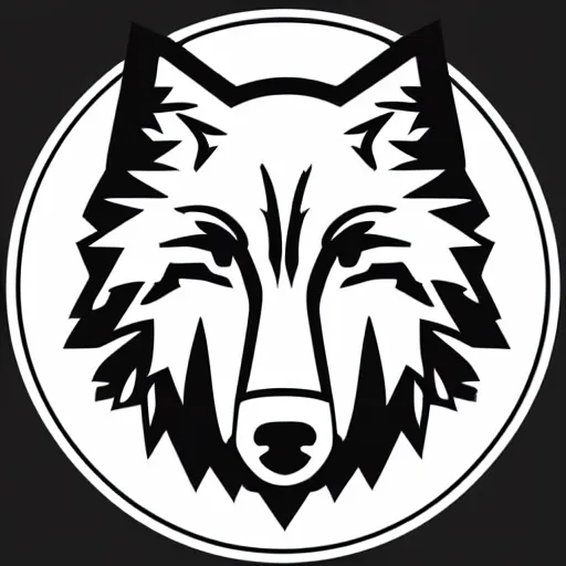 Image similar to full-body wolf template base, digital line-art, outline-only, logo, simple, no color, high quality, HD, 8K