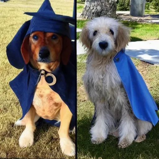 Prompt: a dog as gandalf