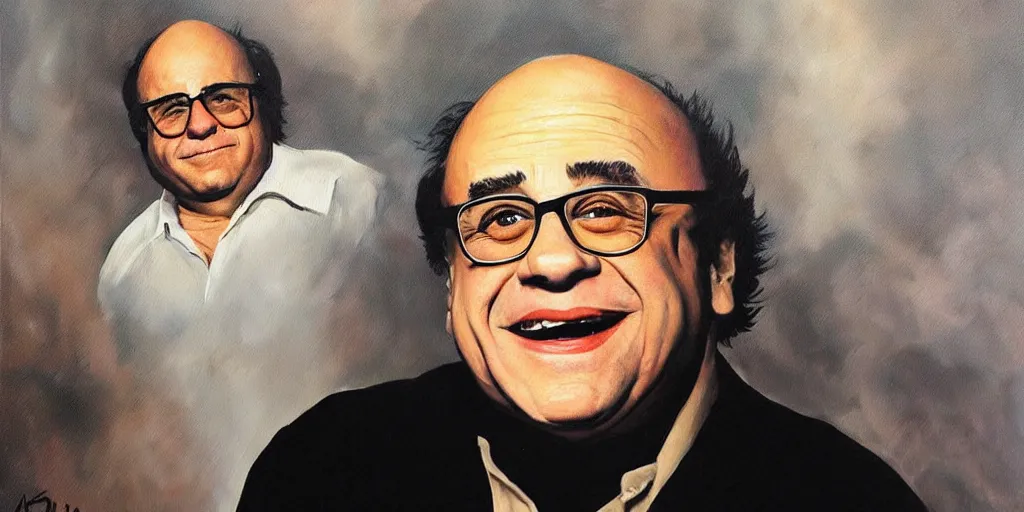 Image similar to danny devito majestic painting