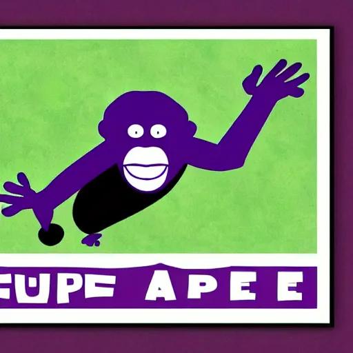 Image similar to purple ape poster