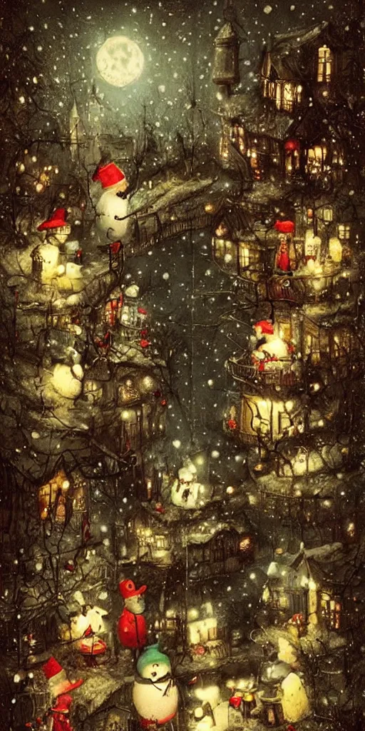 Prompt: a christmas candles scene by alexander jansson