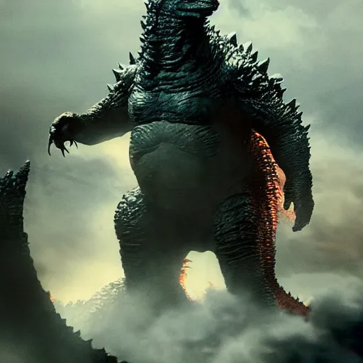 Image similar to godzilla, bong