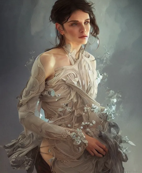 Prompt: portrait of katalin kariko, full body, intricate, elegant, highly detailed, digital painting, artstation, concept art, art by artgerm and greg rutkowski and alphonse mucha