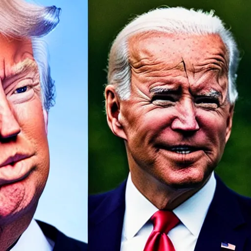 Prompt: biden and trump combined into one person