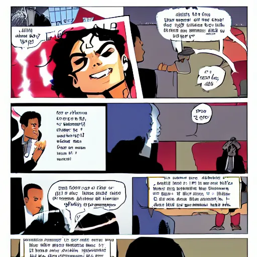 Image similar to michael jackson learn javascript, hq marvel comic