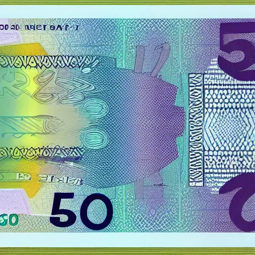 Image similar to concept design 5 0 € note for the year 2 0 3 3