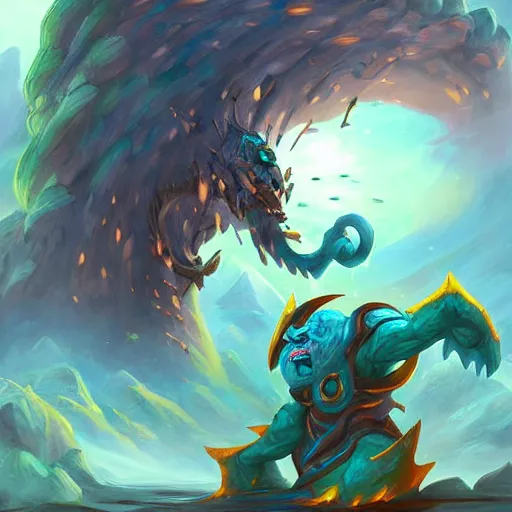 Image similar to air elemental giant golem, air and tornado theme, hearthstone art style, epic fantasy card game art