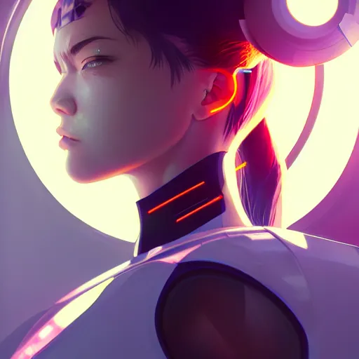 Image similar to beautiful cyborg - girl punching through a large reflective shattering window, window reflections, reflective, mirror reflection, refractions on lens, full round face, biomechanical details, cyberpunk anime art, full body shot, lens flare, wlop, ilya kuvshinov, artgerm, krenz cushart, greg rutkowski