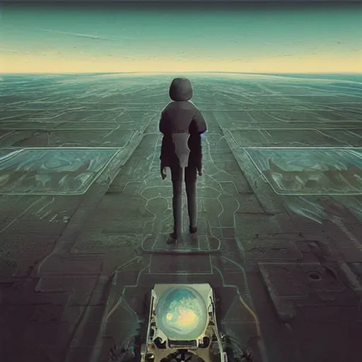 Prompt: art by bill mayers, beeple, concept art, surrealist, end of time
