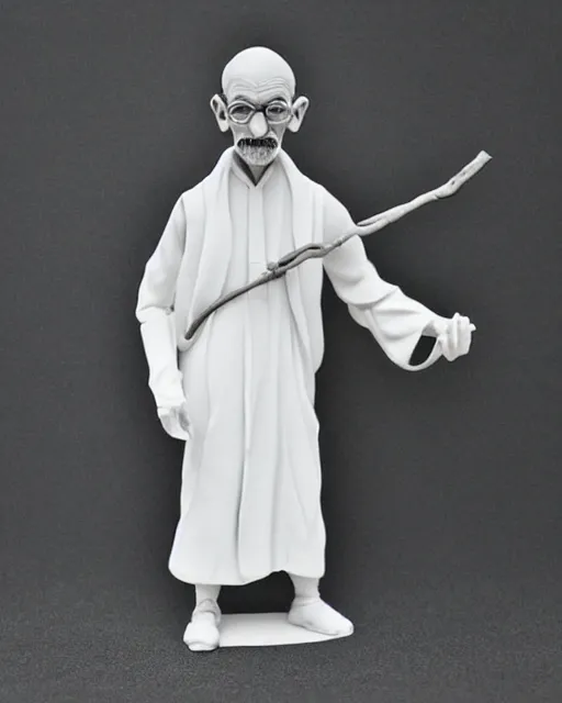 Image similar to mahatma gandhi, stop motion vinyl figure, plastic, toy