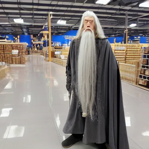 Image similar to Gandalf lost in the Ikea