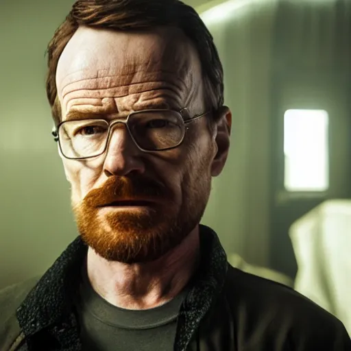 Image similar to Live Action Still of Bryan Cranston dressed as Jesse Pinkman, real life, hyperrealistic, ultra realistic, realistic, highly detailed, epic, HD quality, 8k resolution, body and headshot, film still