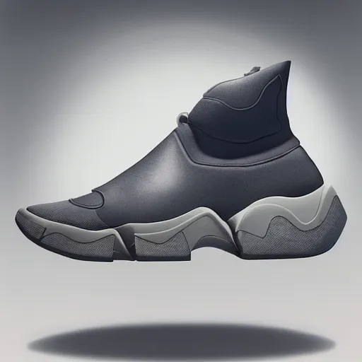 Prompt: futuristic balenciaga and vetements sneakers on gradient background, ultra rendered extreme realism and detail, 8 k, highly detailed, realistic, refined, bautiful, fine art photography, hyper realistic, in the style of greg rutkowski, by artgerm, by gustave dore, by marco turini, photorealistic, elegant, sharp focus, artstation,