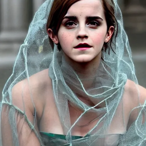 Image similar to annoying emma watson wrapped up in and trapped in a net