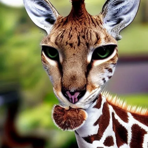 Image similar to mix between a cat and giraffe