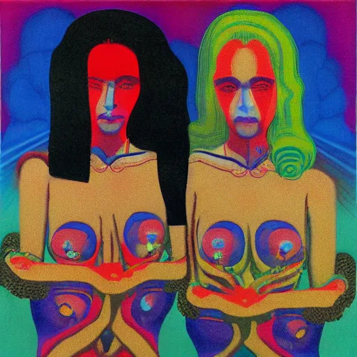 Image similar to Babylon Sisters, by Tadanori Yokoo