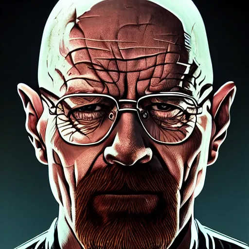 Image similar to walter white, dynamic lighting, photorealistic dark fantasy concept art, trending on artstation, stunning visuals, creative, cinematic, ultra detailed