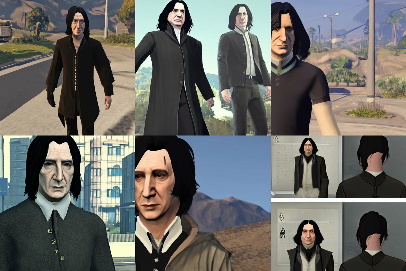 Prompt: Severus Snape in GTA 5