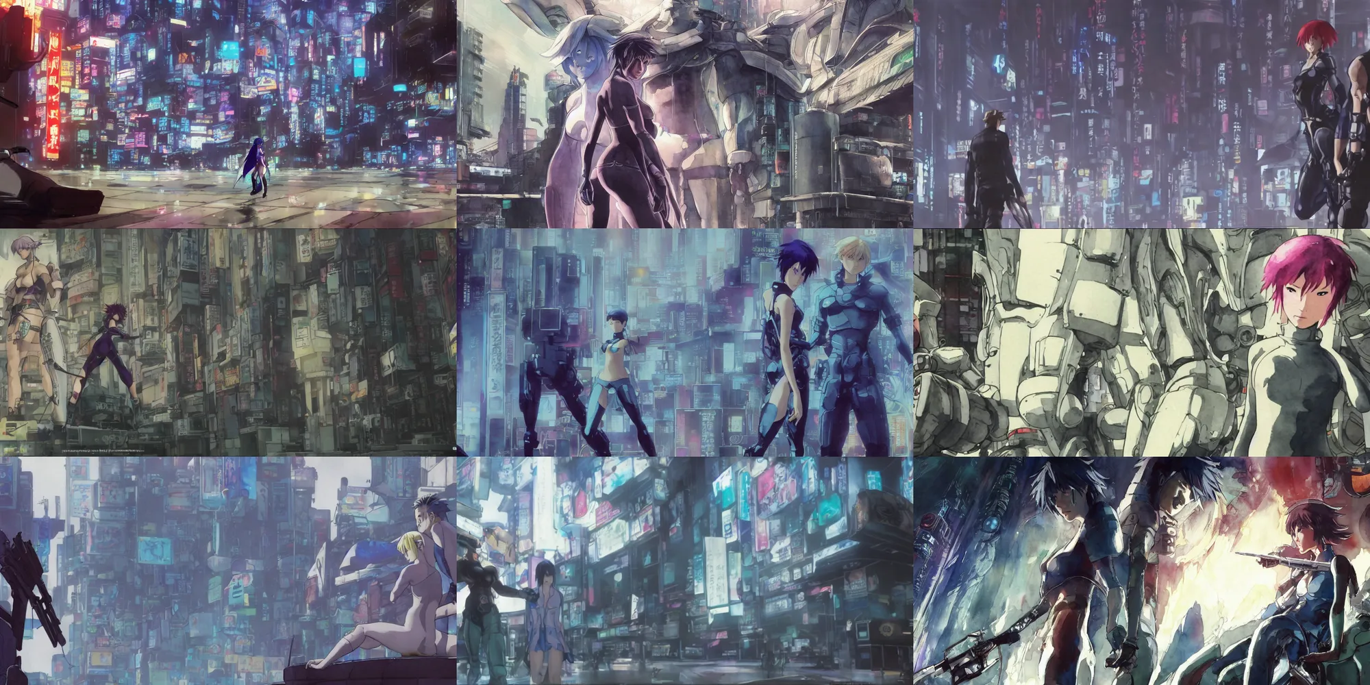 Prompt: incredible screenshot, simple watercolor, masamune shirow zelda and link ghost in the shell movie scene Kusanagi, emotion, feeling, favorite scene, giant coiling snake machine, giant moai statues, geoff darrow, phil hale, best lighting, bounce light, Akihiko Yoshida, Yoji Shinkawa, bright rim light, hd, 4k, bloom, hdr, remaster, dynamic camera angle, deep 3 point perspective, fish eye, dynamic scene