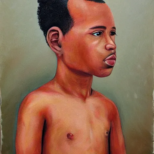 Image similar to a highly detailed painting of a mixed man