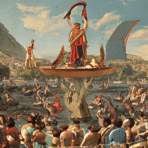 Image similar to The duck colossus of Rhodes