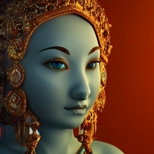Prompt: turkic goddess of fertility, umay, cinematic lighting, render quality 8 k, detailed