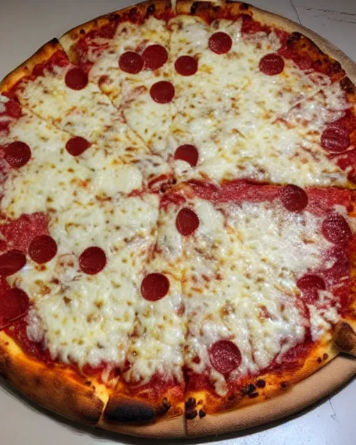 Image similar to pizza made of snow