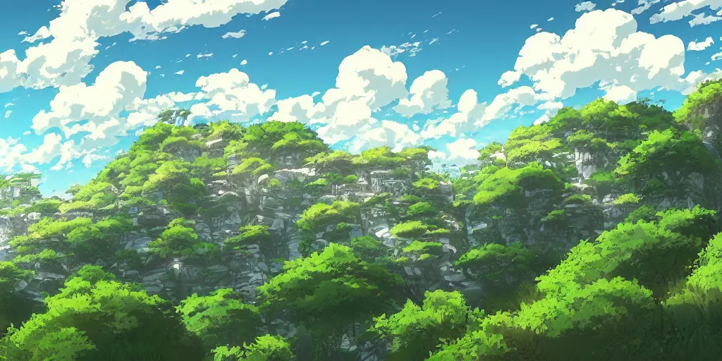 Prompt: beautiful landscape, grime!!!!! art style, anime art style, studio ghibli, 4 k, 8 k