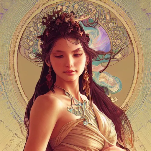 Image similar to a goddess in the desert, fantasy, intricate and very beautiful and elegant, highly detailed, digital painting, artstation, concept art, smooth and sharp focus, illustration, art by tan zi and ayanamikodon and alphonse mucha and wlop