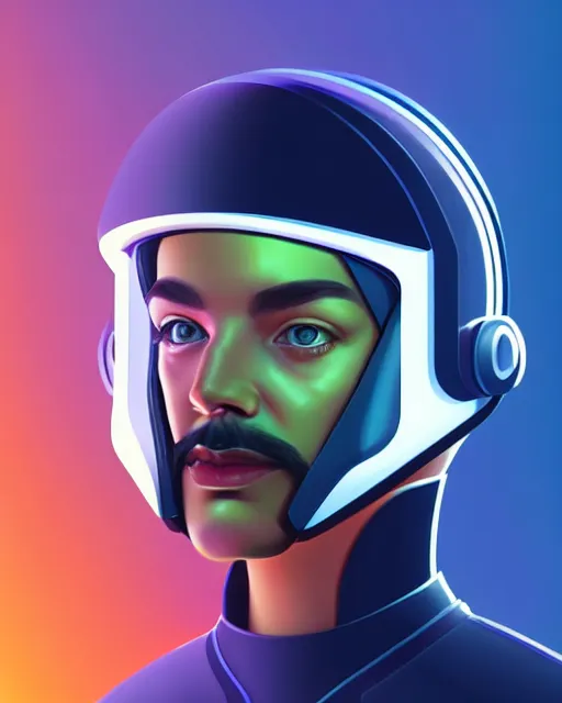 Prompt: isometric portrait of a starship captain with a helmet video game character, digital illustration portrait design perspective, detailed, gorgeous lighting, wide angle action dynamic portrait