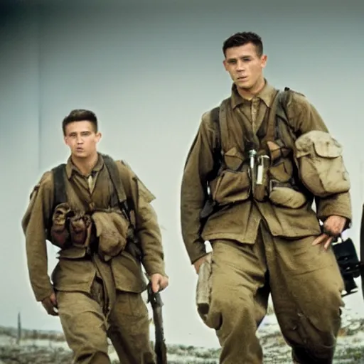 Prompt: band of brothers epic photo 35 mm