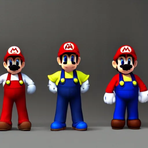 Image similar to a man poorly cosplaying super mario characters