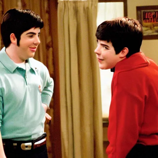 Image similar to a award winning photo film still of drake and josh ( 2 0 0 4 )