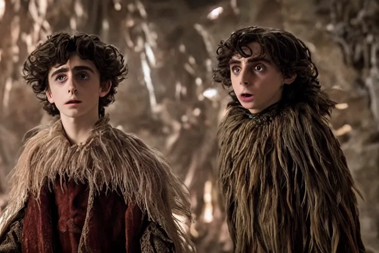 Image similar to timothee chalamet plays a gelfling in the dark crystal : age of resistance, highly detailed, cinematic lighting, red weapon 8 k s 3 5, cooke anamorphic / i lenses