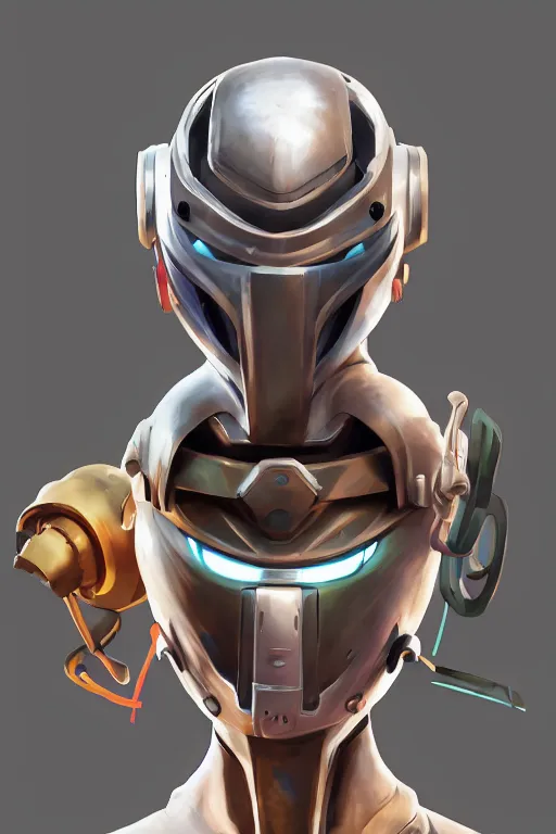 Image similar to epic mask helmet robot ninja portrait stylized as fornite style game design fanart by concept artist gervasio canda, behance hd by jesper ejsing, by rhads, makoto shinkai and lois van baarle, ilya kuvshinov, rossdraws global illumination radiating a glowing aura global illumination ray tracing hdr render in unreal engine 5