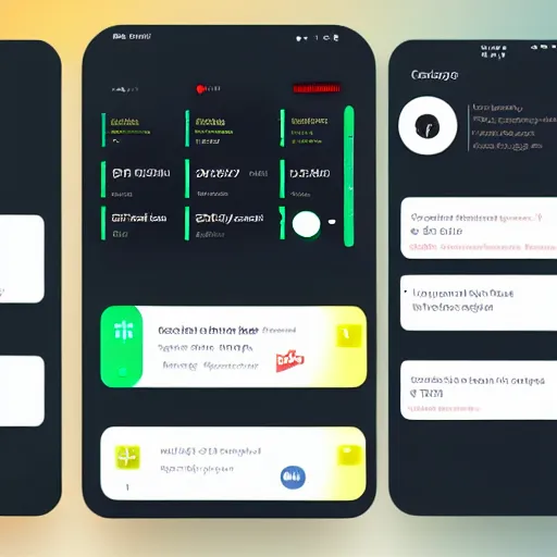 Prompt: a modern ui screenshot dark mode neon colors dark background trending on dribbble