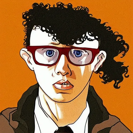 Image similar to “ napoleon dynamite in the style of eraserhead, hyperdetailed ”
