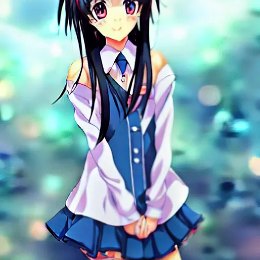 Image similar to pretty anime girl