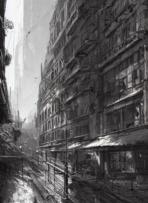 Image similar to Budapest , Dynamic lighting, cinematic, extremely high detail, photo realistic, cinematic lighting, pen and ink, intricate line drawings, post processed, concept art, artstation, matte painting, style by Raphael Lacoste, Eddie Mendoza, Q Hayashida