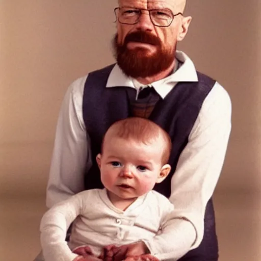 Image similar to walter white as a baby